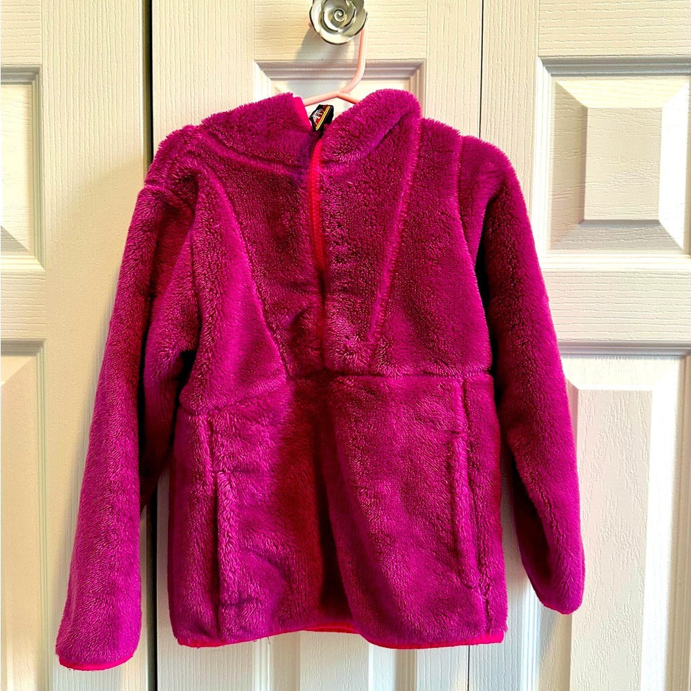 (LLBean) 1/4 zip Plush Fleece Hooded Jacket